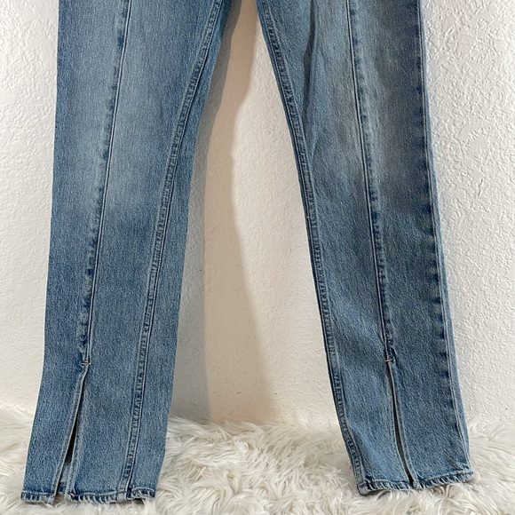 HUDSON JEANS Harlow Split Hem Ultrahigh Waist Cigarette Jeans in Stellar NEW - Picture 6 of 16